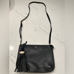 Black leather Tory Burch crossbody bag